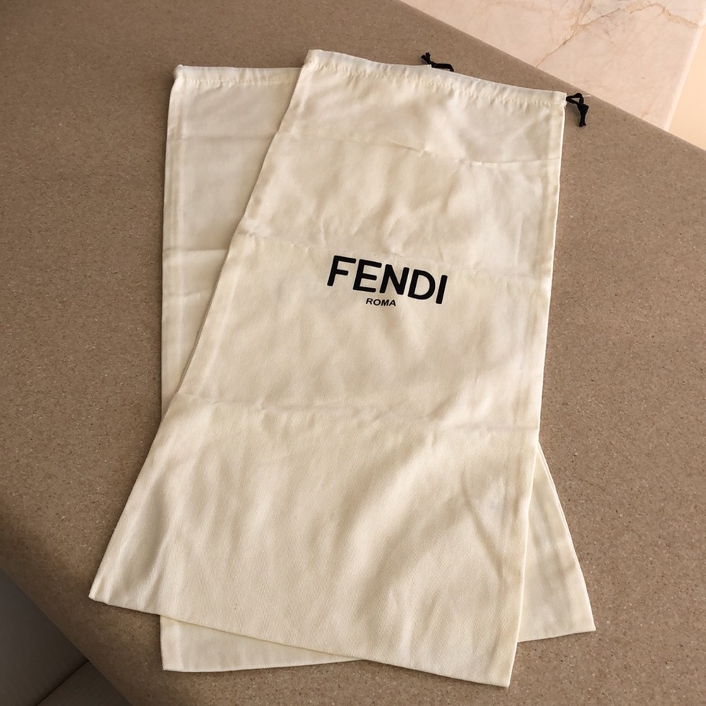 Large Authentic Fendi Roma Drawstring Dust Bag -Boot bag